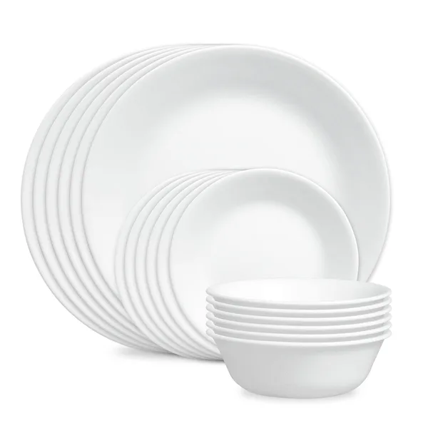Corelle Winter Frost White 18-Piece Dinnerware Set